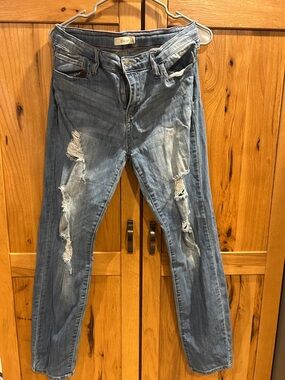 Cello Light Blue Distressed Skinny Jeans
